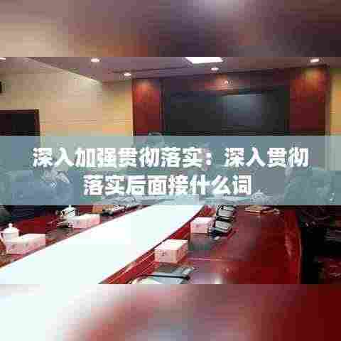 深入加强贯彻落实：深入贯彻落实后面接什么词 