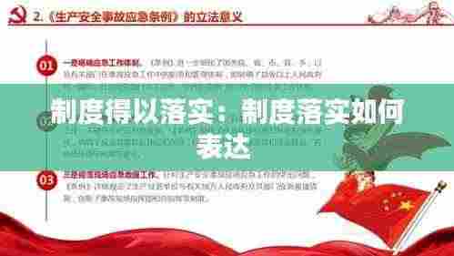 制度得以落实:制度落实如何表达