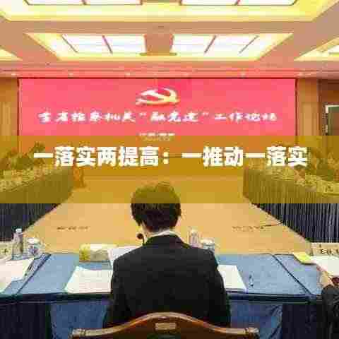 一落实两提高:一推动一落实