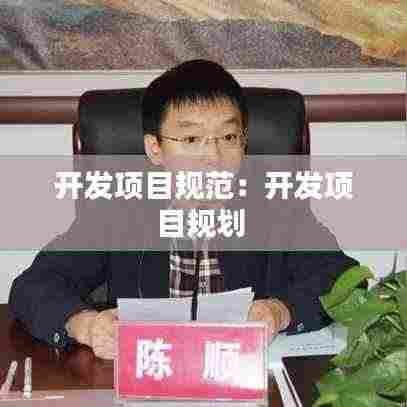 开发项目规范:开发项目规划