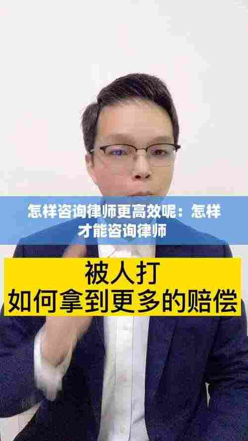 怎样咨询律师更高效呢:怎样才能咨询律师