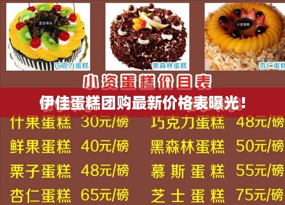 伊佳蛋糕团购最新价格表曝光!