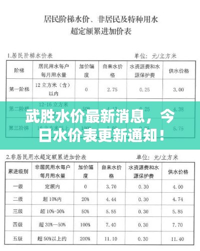 武胜水价最新消息,今日水价表更新通知!