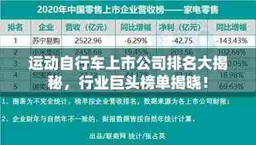 运动自行车上市公司排名大揭秘,行业巨头榜单揭晓!
