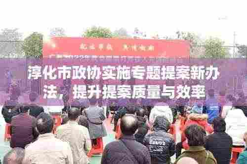 淳化市政协实施专题提案新办法，提升提案质量与效率